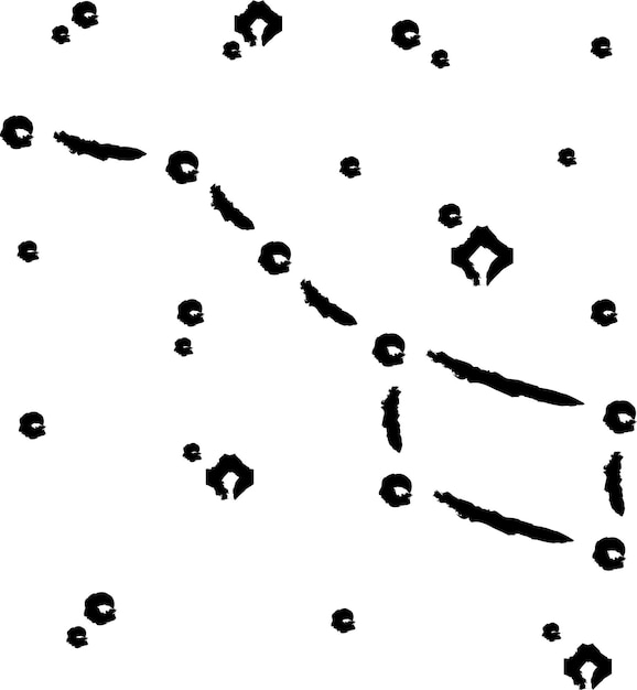 Vektor handgezeichnete vektorillustration von sternbildern