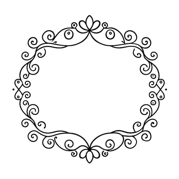 Handgezeichnete Vintage-Rahmenillustration