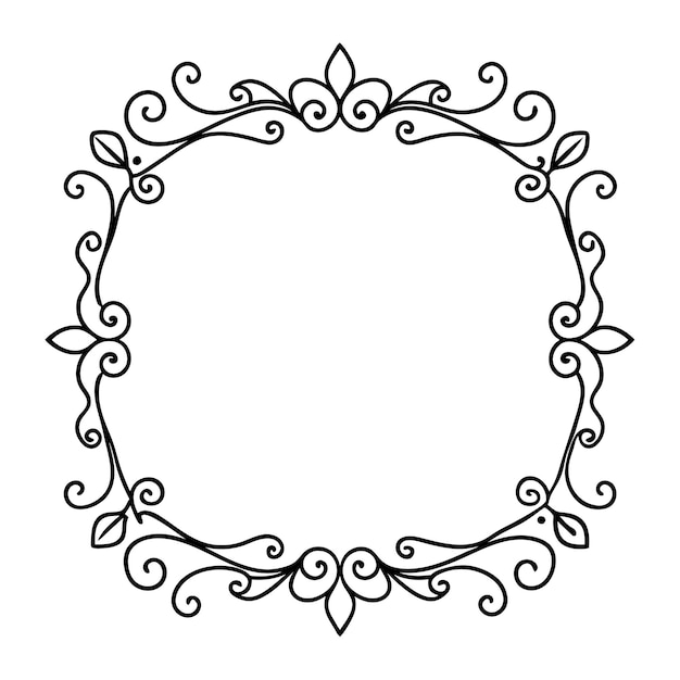 Handgezeichnete Vintage-Rahmenillustration
