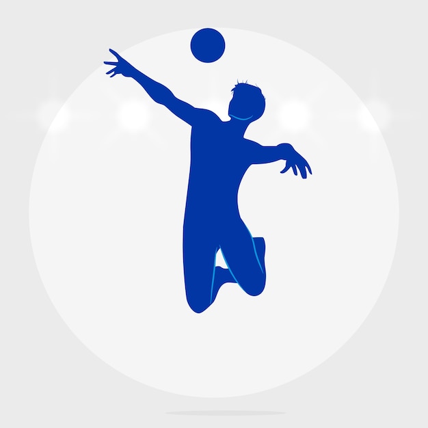 Handgezeichnete Volleyball-Silhouette
