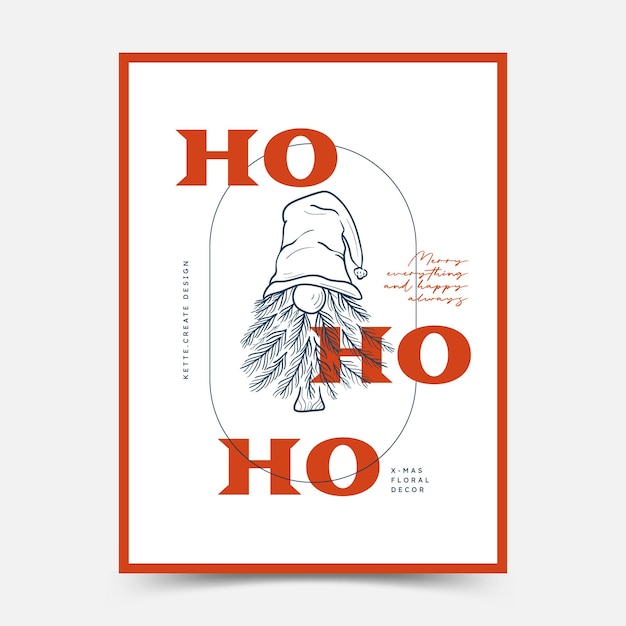 Handgezeichnete weihnachtskarten oder poster