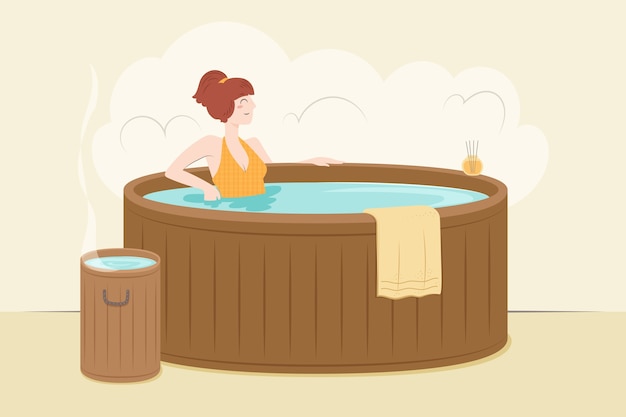 Handgezeichnete Whirlpool-Illustration