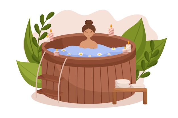 Handgezeichnete Whirlpool-Illustration