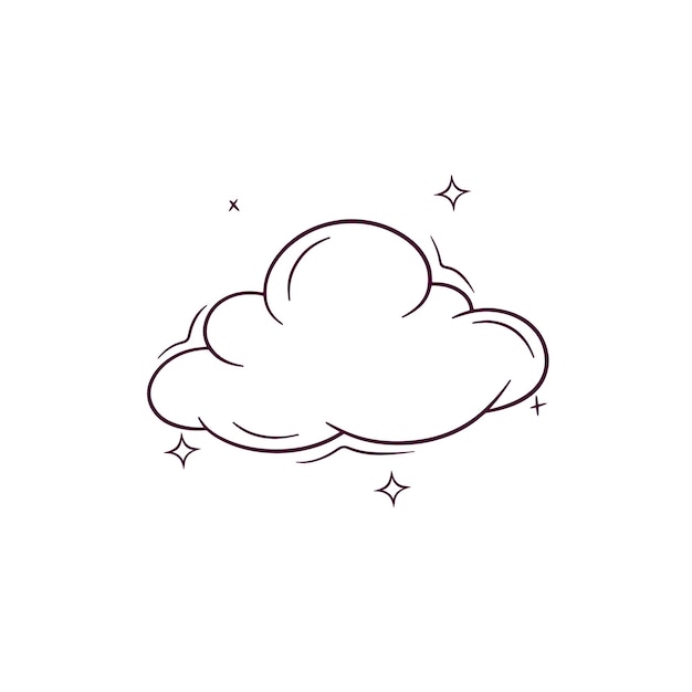 Vektor handgezeichnete wolken-doodle-vektor-skizzen-illustration