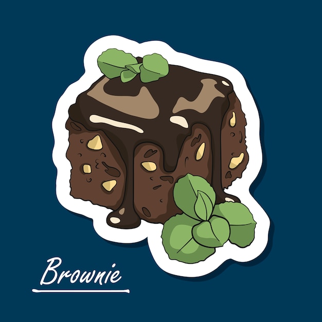 Handgezeichneter brownie.