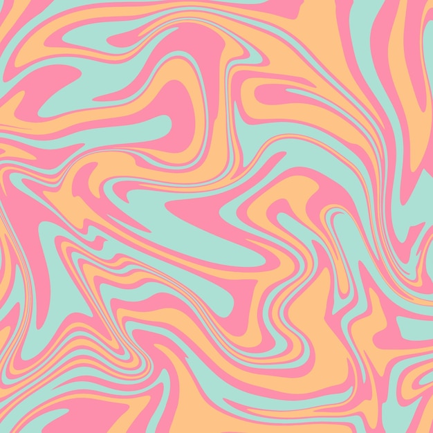 Handgezeichneter bunter Retro-Stil grooviger psychedelischer Hintergrund