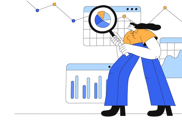 Handgezeichneter Datenanalysehintergrund