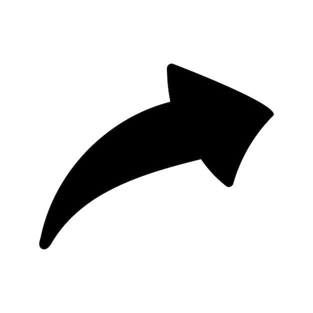 Handgezeichneter Doodle-Pfeil-Silhouette für eine Geschäftsinfografik
