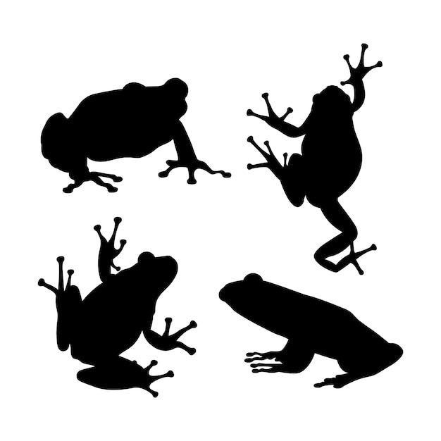 Handgezeichneter Froschensilhouette