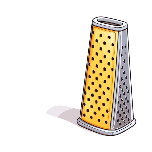 Handgezeichneter grater-cartoon-vektor-illustration-clipart mit weißem hintergrund