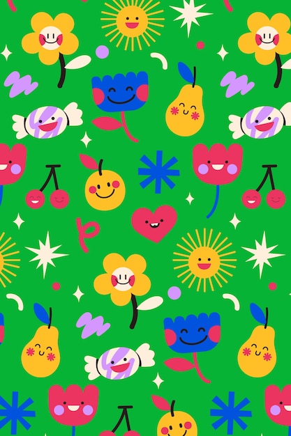 Handgezeichneter Hintergrund des Glücks