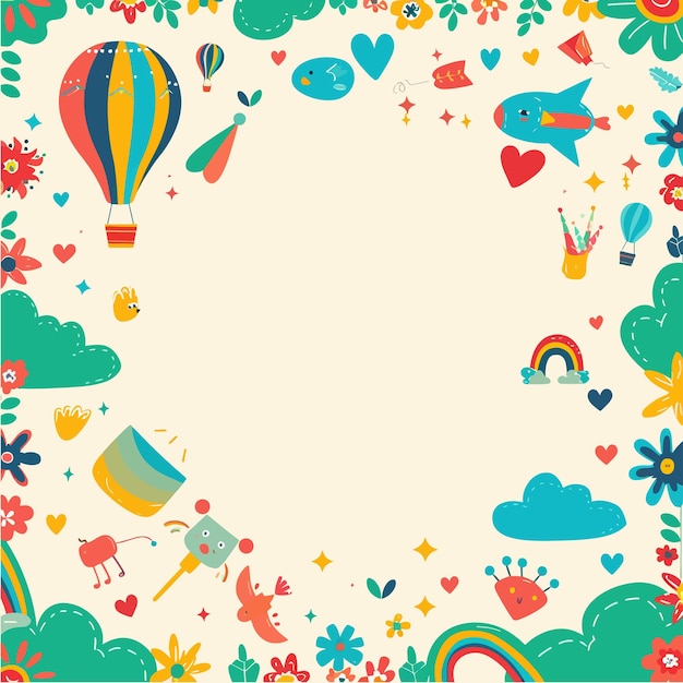 Handgezeichneter Hintergrund zur Feier des Weltkindertages