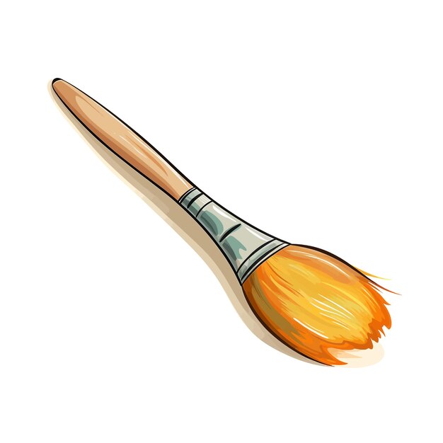 Vektor handgezeichneter paint brush cartoon vektor-illustration clipart weißer hintergrund