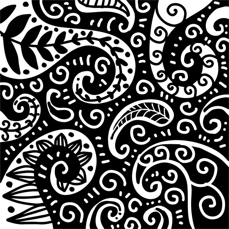 Vektor handgezeichneter paisley-muster-doodle-stil