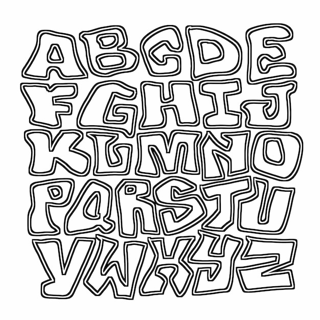 Handgezeichneter Schriftsatz isoliert auf weiss. Pinsel gemalte Zeichen, Vektor-Logo-Schriftart. Typografie-Alphabet für Ihre Designs