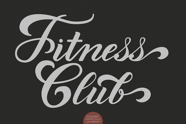 Handgezeichneter Schriftzug - Fitnessclub
