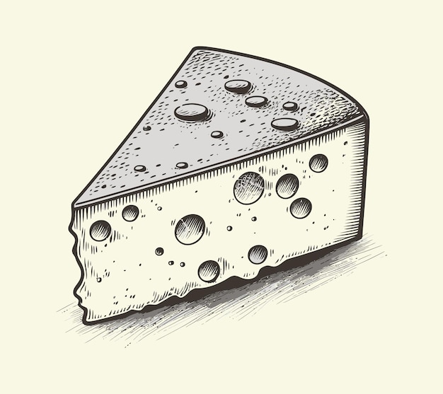 Handgezeichneter Sketchkäse
