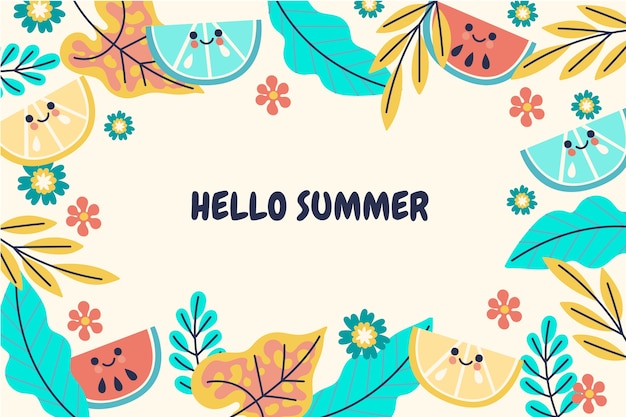 Handgezeichneter Sommer-Hintergrund