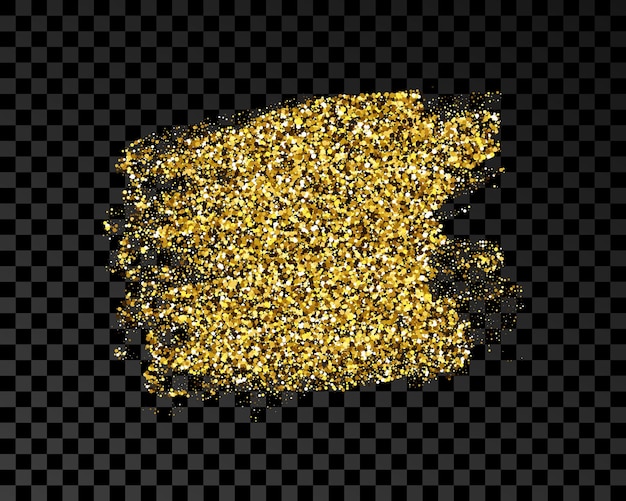 Vektor handgezeichneter tintenfleck in goldglitter