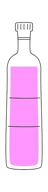 Handgezeichnetes abstraktes Gestaltungselement der Flasche