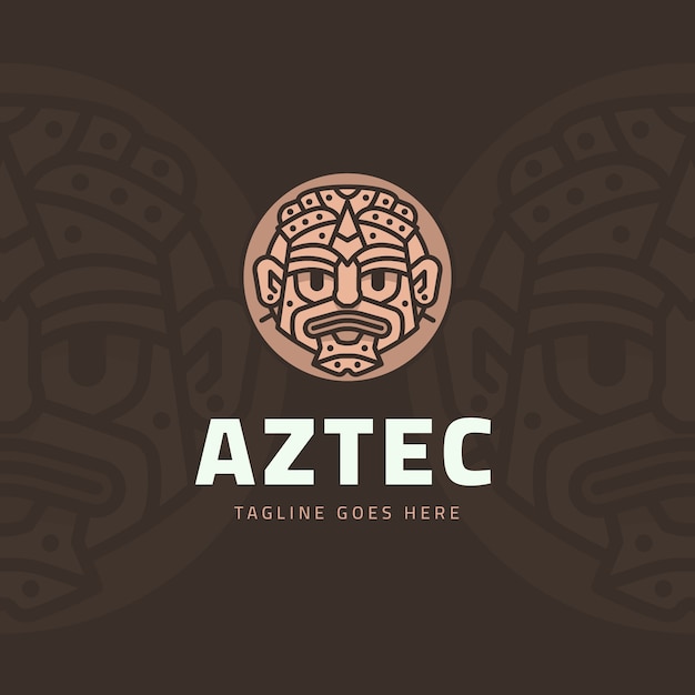 Handgezeichnetes aztekisches Logo