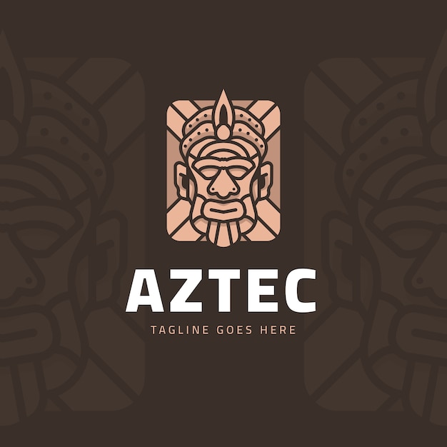 Handgezeichnetes aztekisches logo