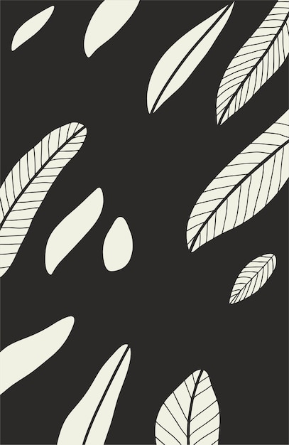 Handgezeichnetes blumenmuster in schwarz-weißen tönen vektor