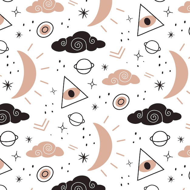Handgezeichnetes Boho-Muster