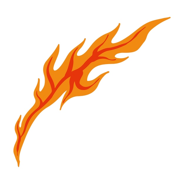 Vektor handgezeichnetes clip-art-flammen-icon