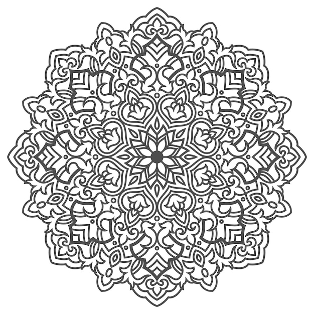 Handgezeichnetes dekoratives blumenmandala-design