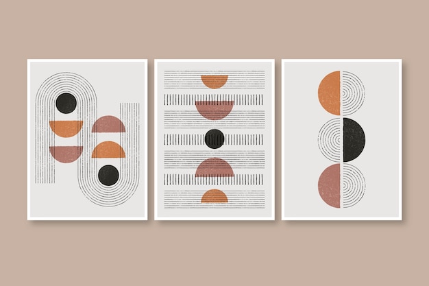 Handgezeichnetes flaches Design Boho Wandkunst