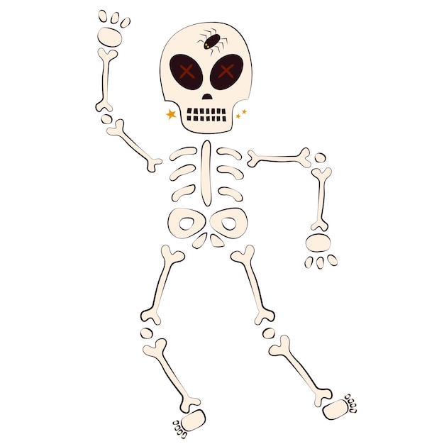 Handgezeichnetes Illustrationselement Halloween-Schädels