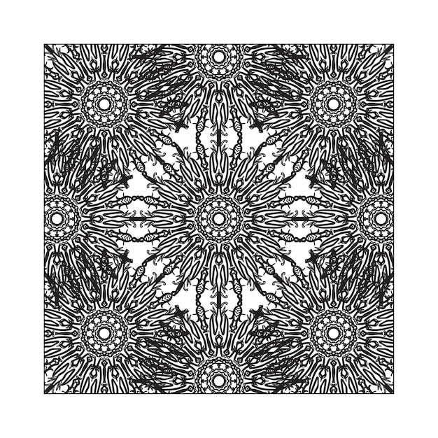 Handgezeichnetes indisches ornament mandala im hintergrundstil.