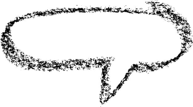 Handgezeichnetes Kreide-Sprechblasensymbol