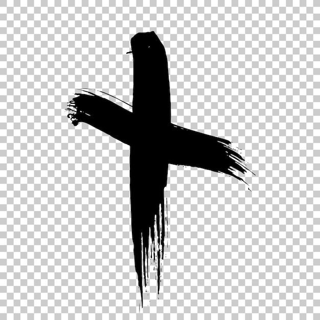 Vektor handgezeichnetes kreuz grunge-kreuz kreuz mit pinselstrich gemacht