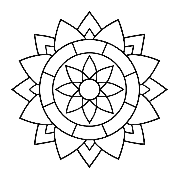 Vektor handgezeichnetes mandala-art-vektor-design, isoliert auf weißem hintergrund