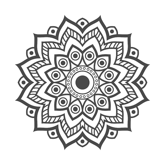 Handgezeichnetes Mandala für Malbuch