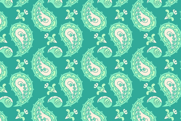 Handgezeichnetes paisley-musterdesign