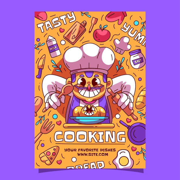 Handgezeichnetes Plakat im Doodle-Stil