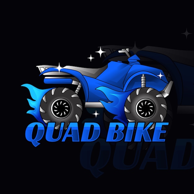 Handgezeichnetes quad-logo-design