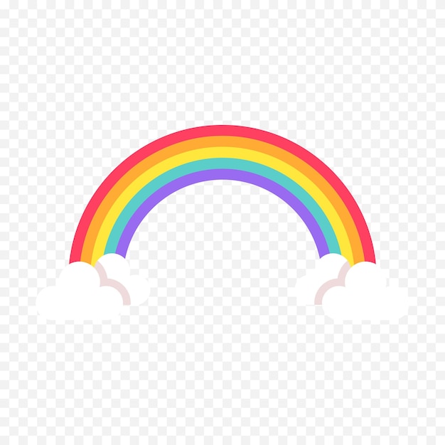 Handgezeichnetes Regenbogenelement Boho-Regenbogen-Handgezeichnetes Bild