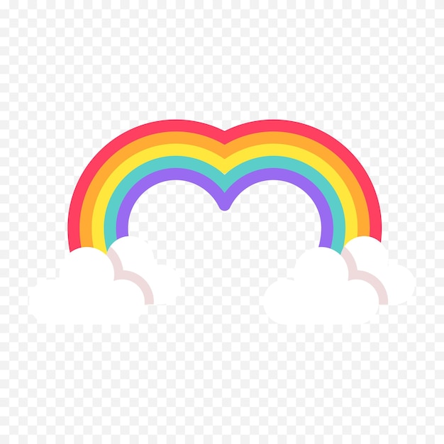Handgezeichnetes Regenbogenelement Boho-Regenbogen-Handgezeichnetes Bild
