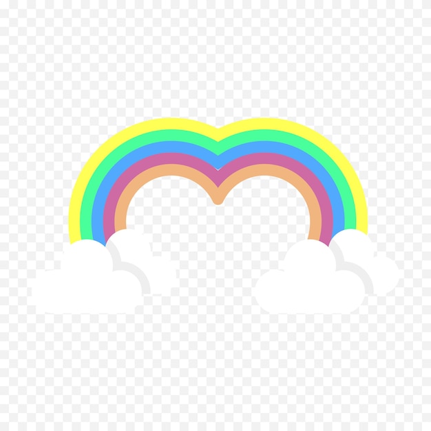 Handgezeichnetes Regenbogenelement Boho-Regenbogen-Handgezeichnetes Bild