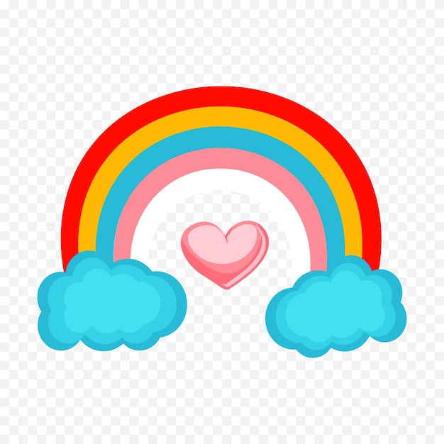 Handgezeichnetes Regenbogenelement Boho-Regenbogen-Handgezeichnetes Bild