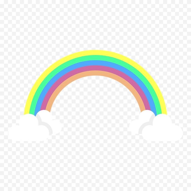 Handgezeichnetes Regenbogenelement Boho-Regenbogen-Handgezeichnetes Bild