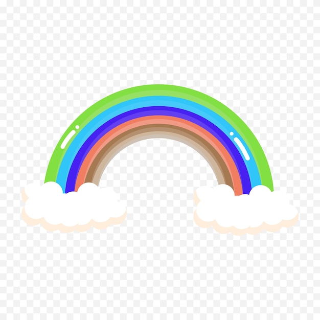 Handgezeichnetes Regenbogenelement Boho-Regenbogen-Handgezeichnetes Bild