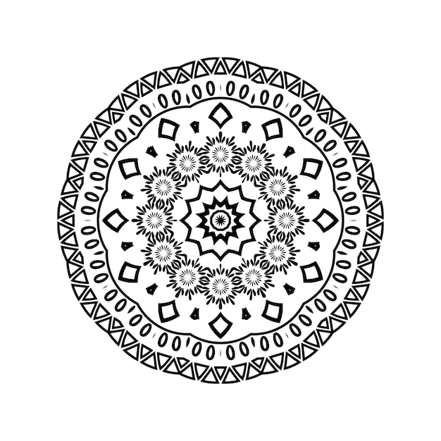 Handgezeichnetes schwarz-weiß-mandala-design