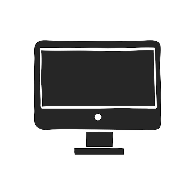 Handgezeichnetes Symbol Desktop-Computer