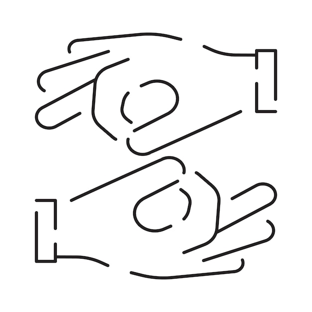 Vektor handicap oder behinderte dünne linie symbol vektor-illustration rollstuhl ältere behinderte gehörlose und soziale probleme gliederungssymbol