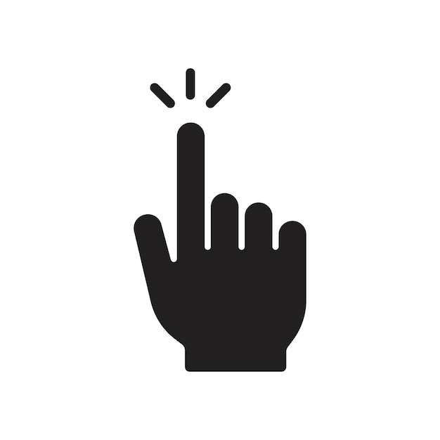 Handklick auf das Symbol Line Art Logo Set